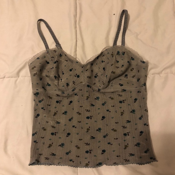 Pretties Venice Tops - Pretties Venice grey floral tank top